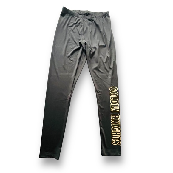 NHL Las Vegas Golden Knights Printed Black Leggings Women's Size Med NWT Sporty - Picture 1 of 8